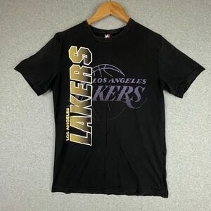 Vintage Los Angeles Lakers Shirt Mens Large Black NBA Basketball LA Hoops